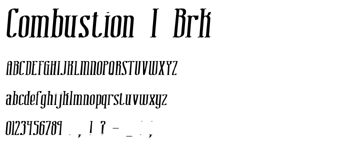 Combustion I BRK font